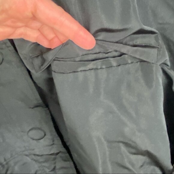 Vera Wang Collection Trench Coat Black Belted Size 0 Jacket Minimalist Oversized - Picture 10 of 14